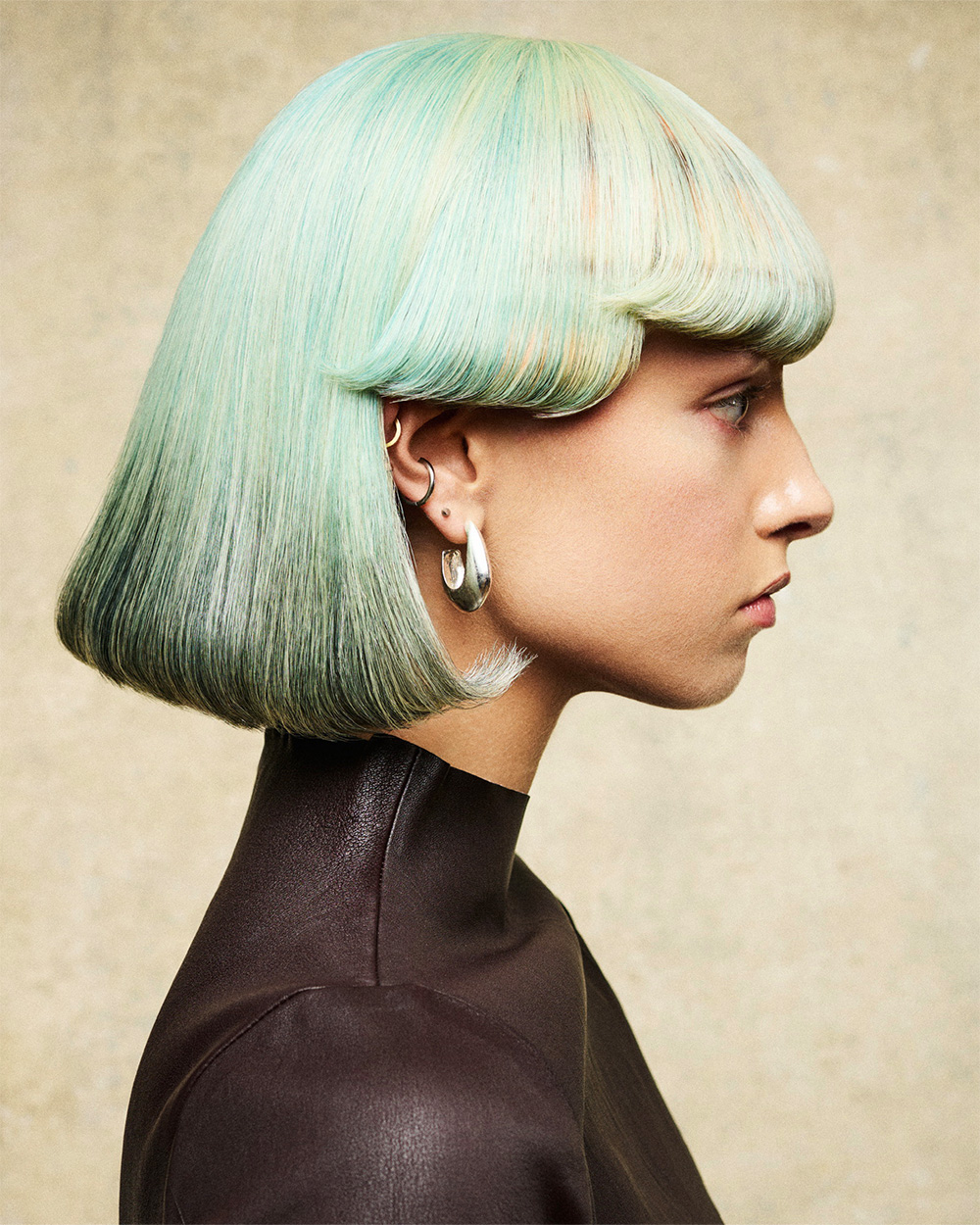 Pastel Mint Green Bob with Rounded Fringe – Lucia Siero Hernandez – BHA London Hairdresser of the Year 2026 Finalist Collection